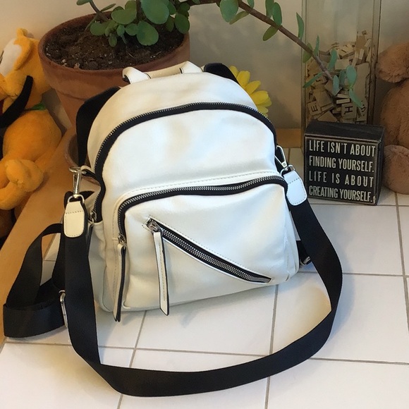Handbags - Vegan Leather Roomy Backpack/Shoulder Bag (#7)